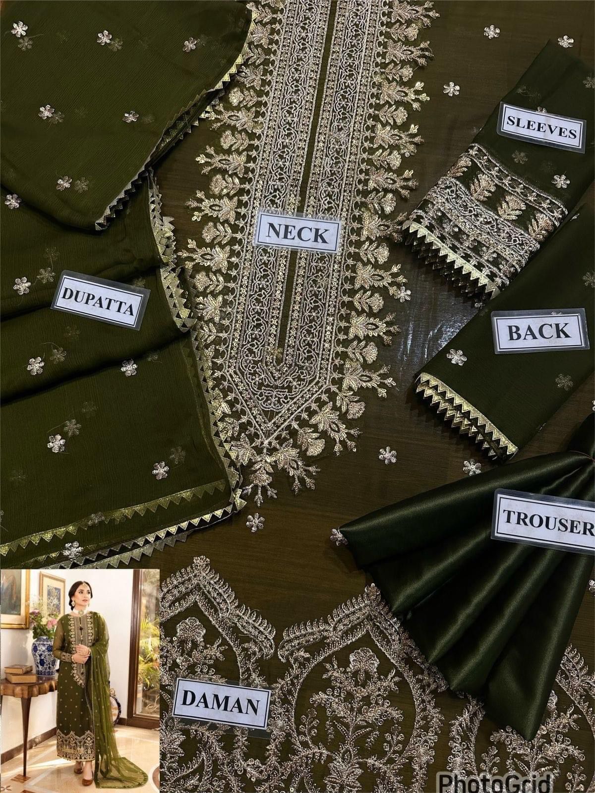 CHIFFON Suit With malai Trouser