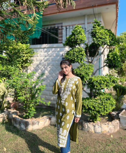 Emily Long Kurti (Foam print)