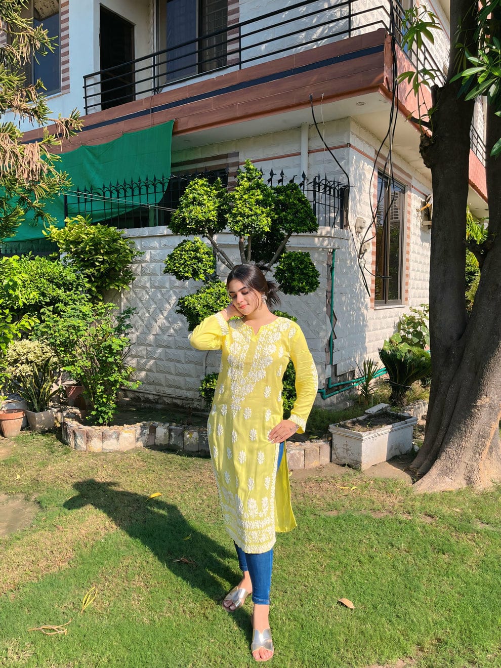 Emily Long Kurti (Foam print)