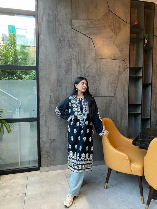 Emily Long Kurti (Foam print)