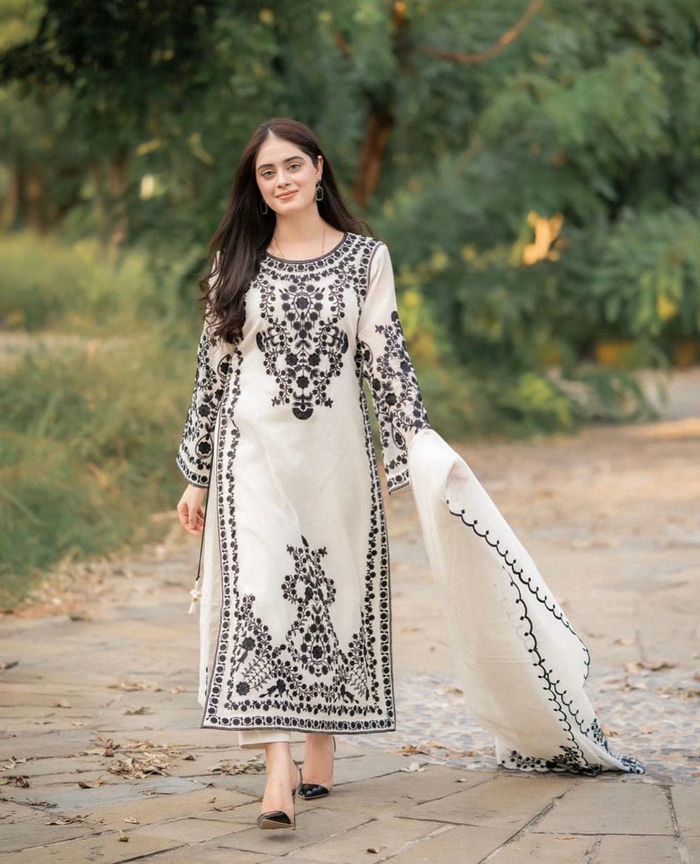 Organza Embroidery 3pc