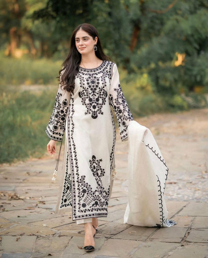 Organza Embroidery 3pc