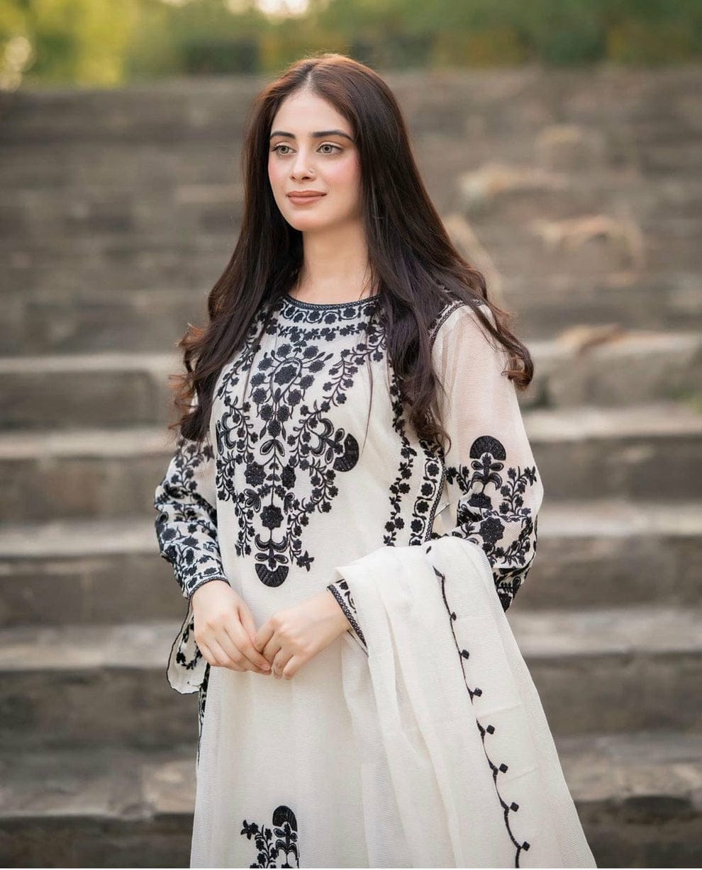 Organza Embroidery 3pc