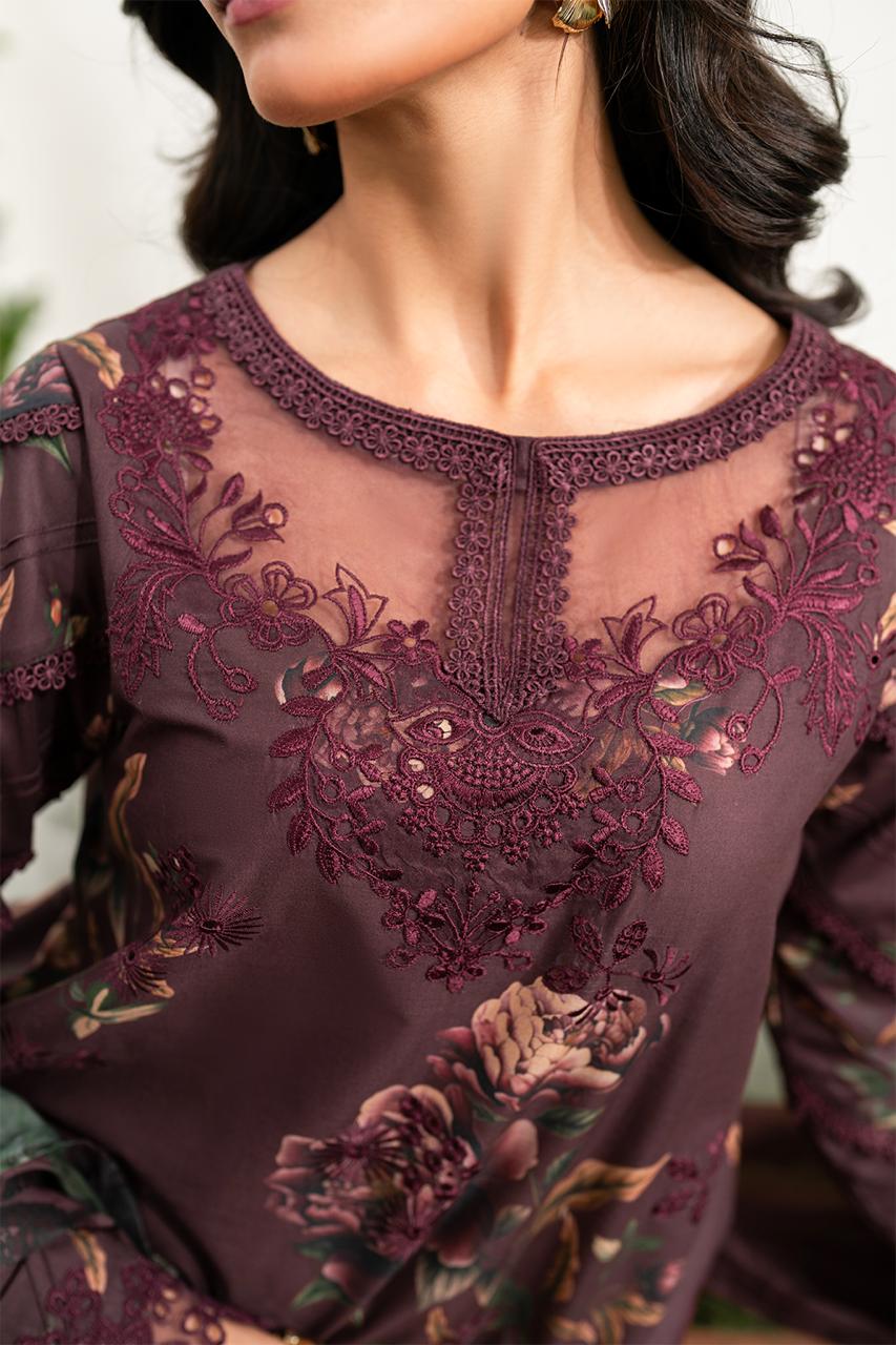 LAWN PRINTED FRONT ALONG WITH HEAVY EMBROIDERED